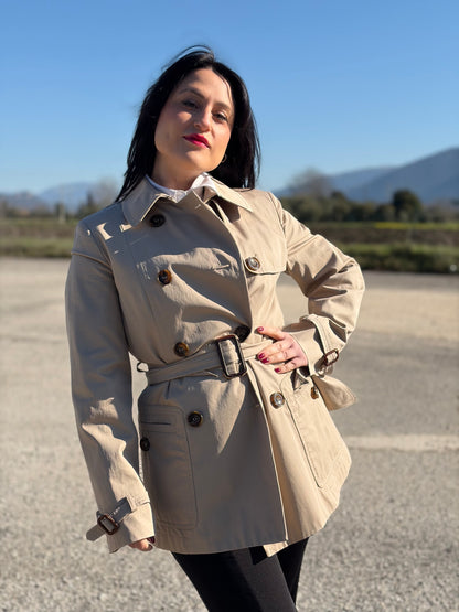 Trench corto beige Max Mara Weekend Tg 40