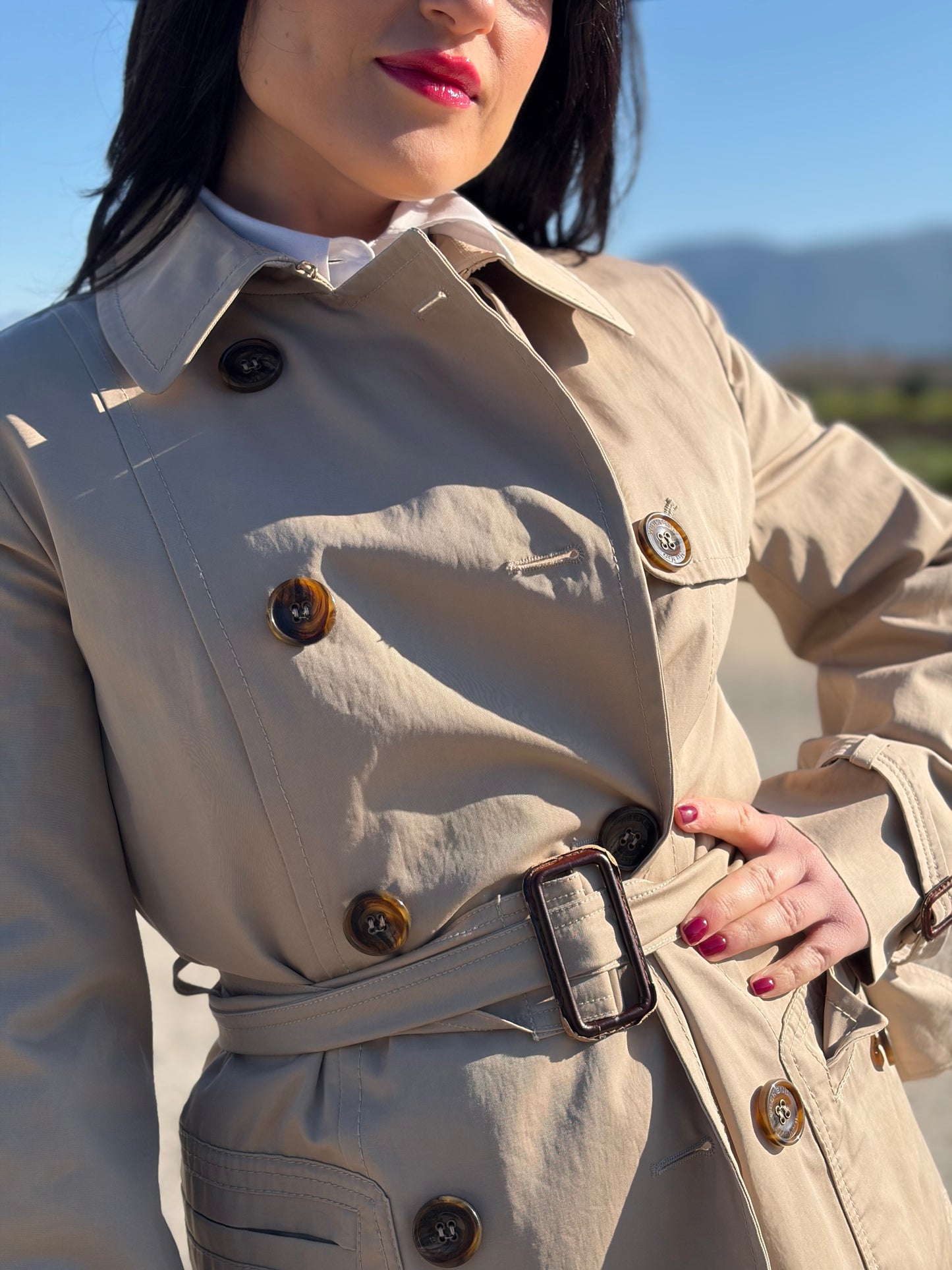 Trench corto beige Max Mara Weekend Tg 40