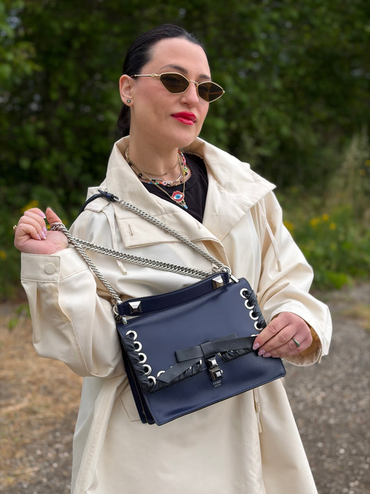 Tracolla Fendi Kan blu