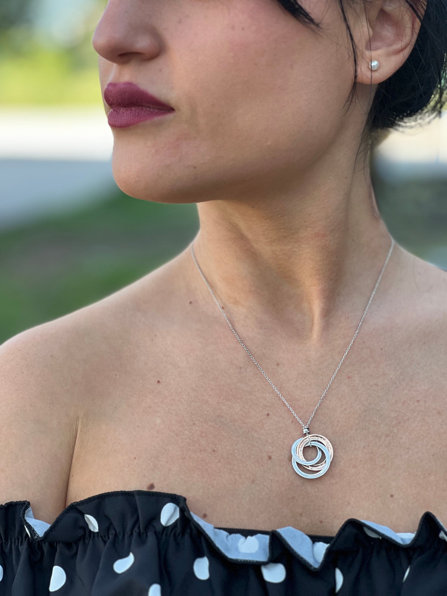 Three Interlocking Rings Pendant Tiffany&Co. Elsa Peretti