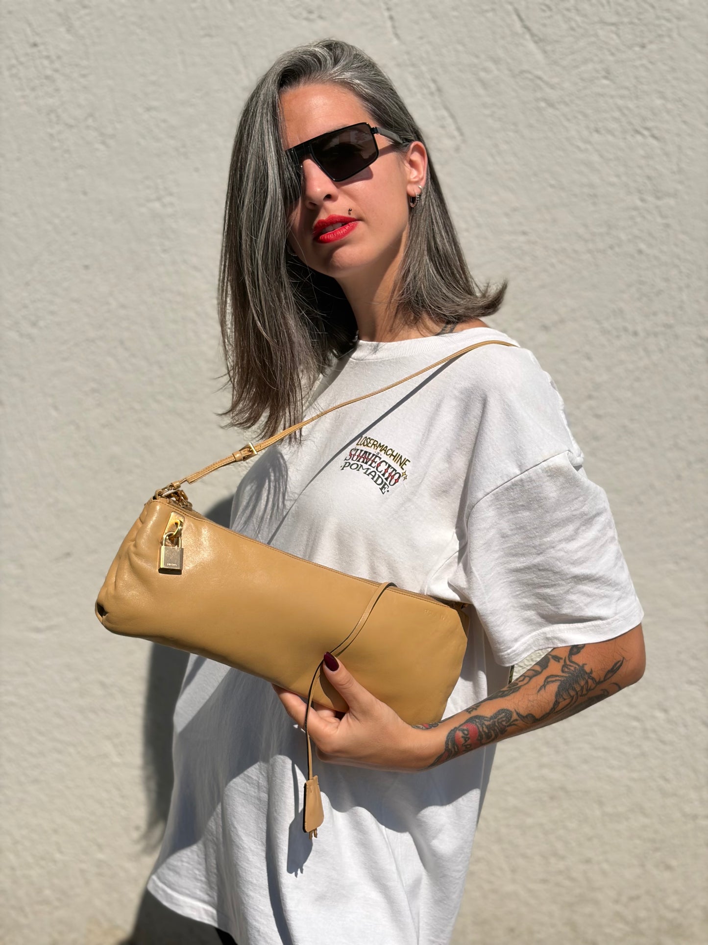 Pochette Prada miele