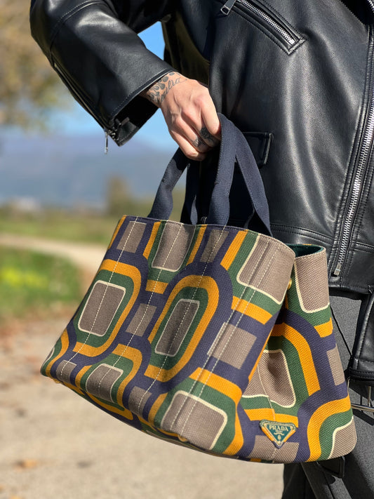 Borsa Tote Prada Canapa
