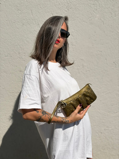 Pochette Gucci Guccissima verde