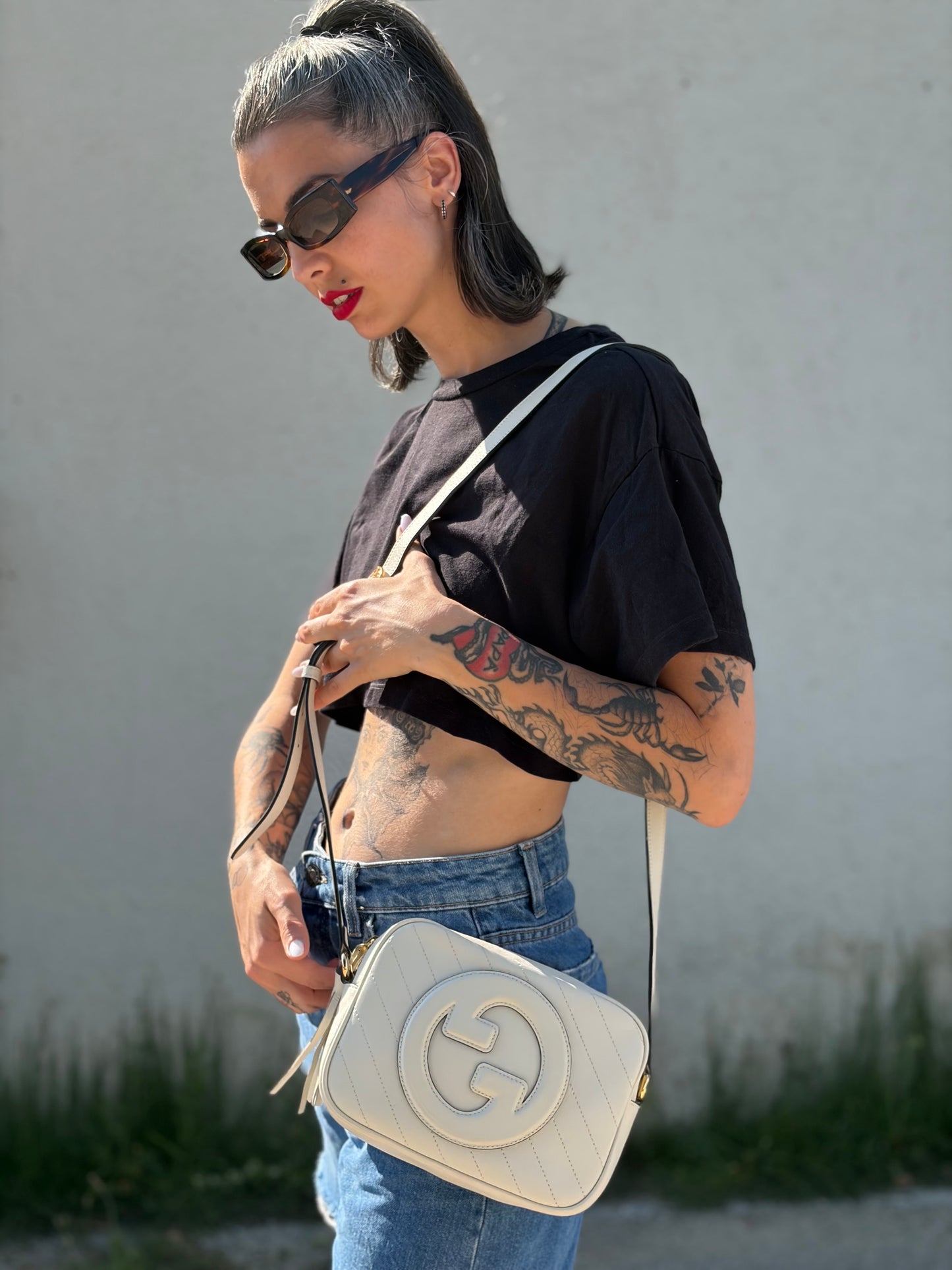 Borsa Gucci Blondie bianca