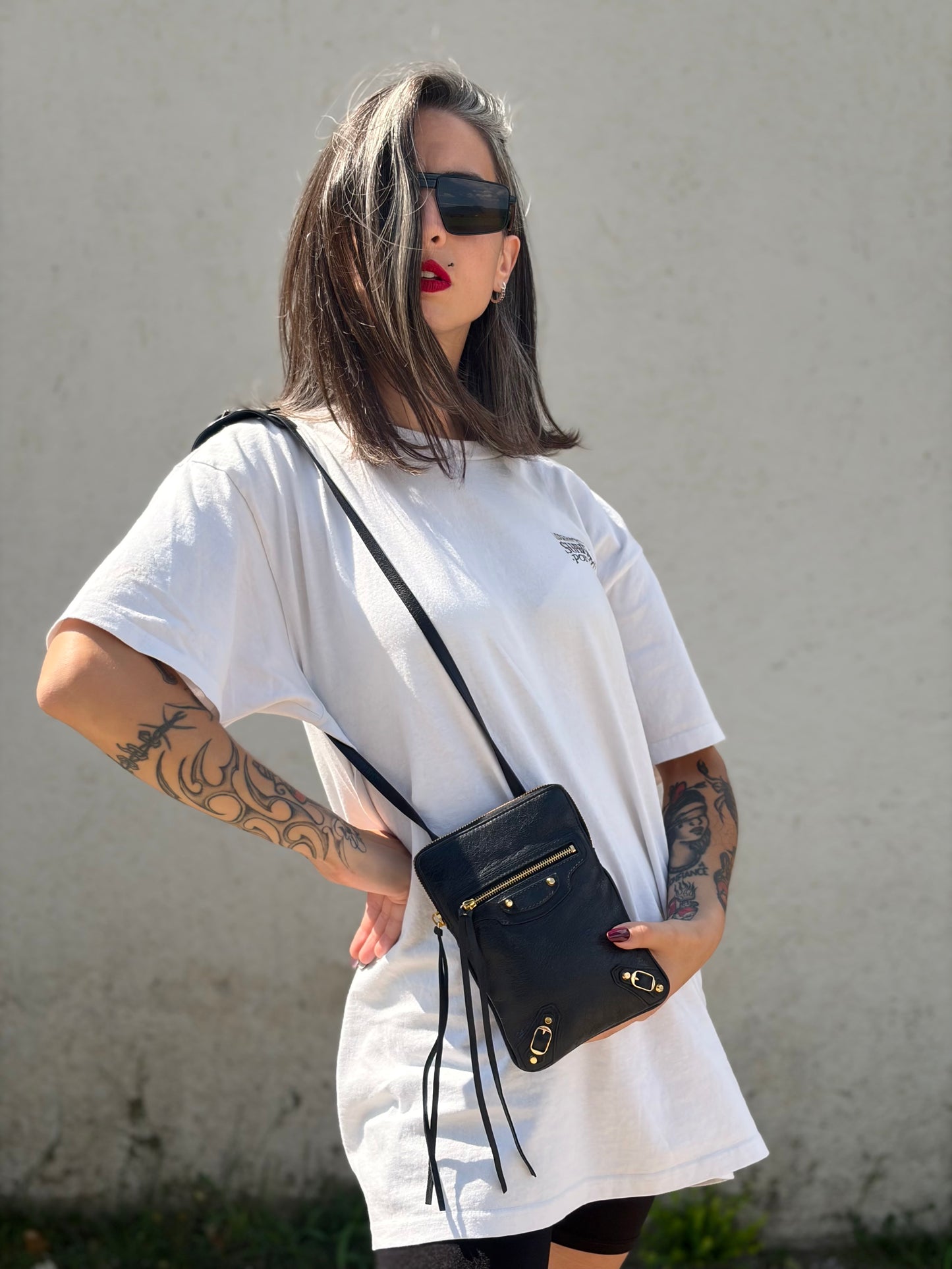 Borsa a tracolla Balenciaga nera