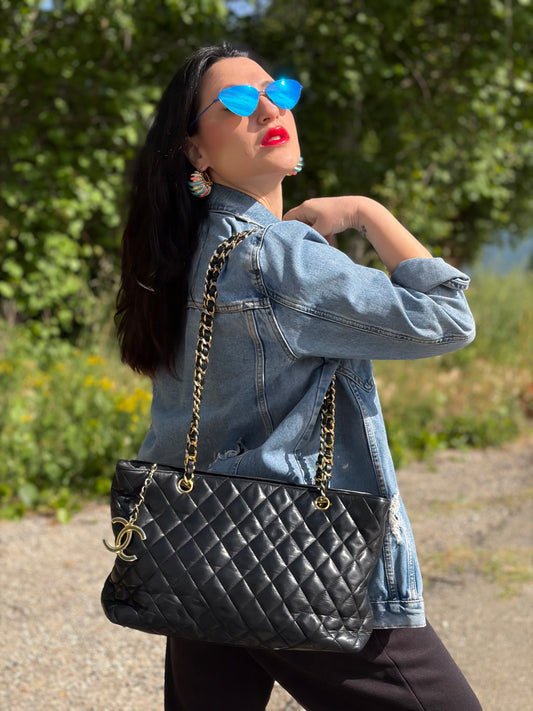 Borsa Chanel trapuntata nera