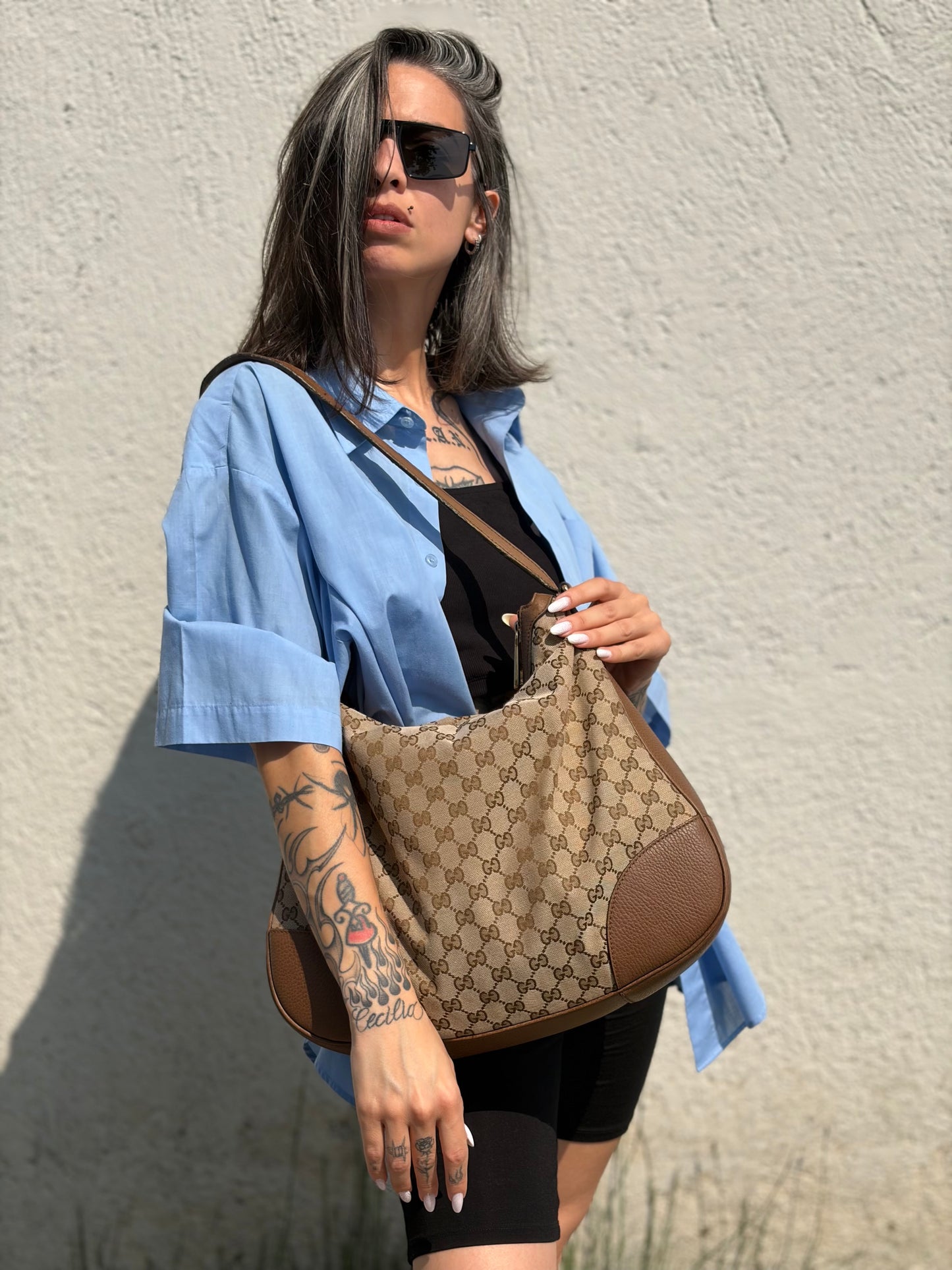 Hobo Gucci GG beige
