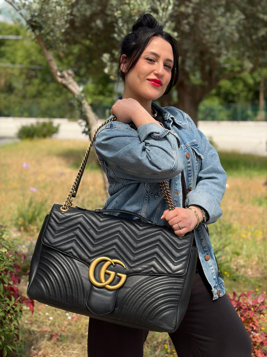 Borsa Gucci Marmont Maxi nera