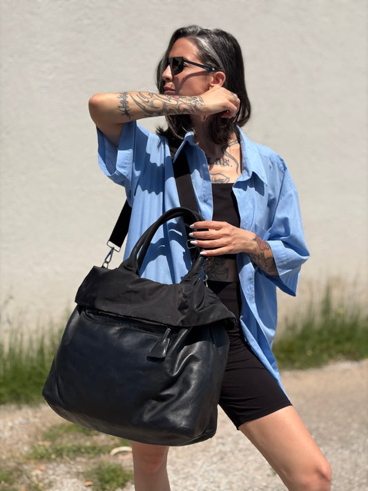 Tote Prada Double Face nera