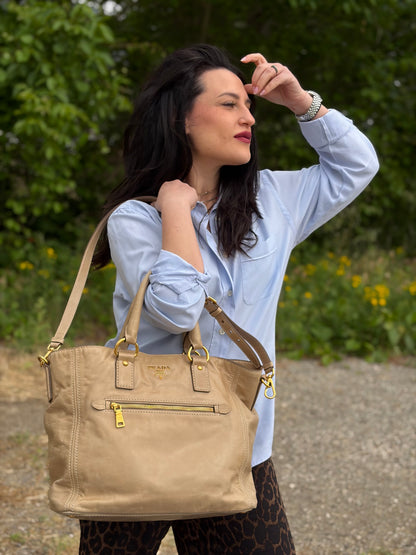 Tote Prada beige