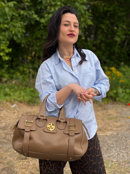 Borsa a mano Gucci beige