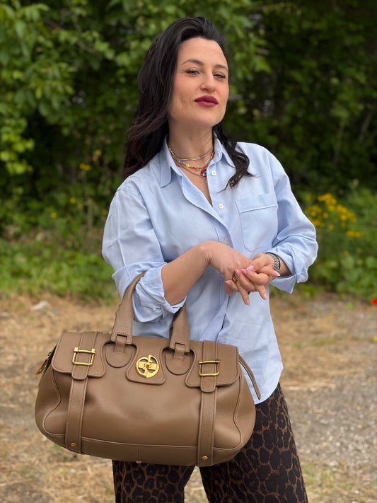Borsa a mano Gucci beige