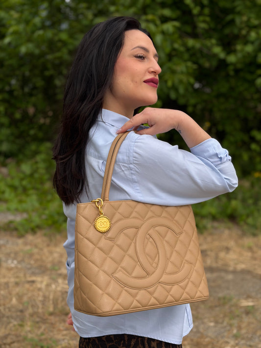 Borsa Chanel Médallion beige