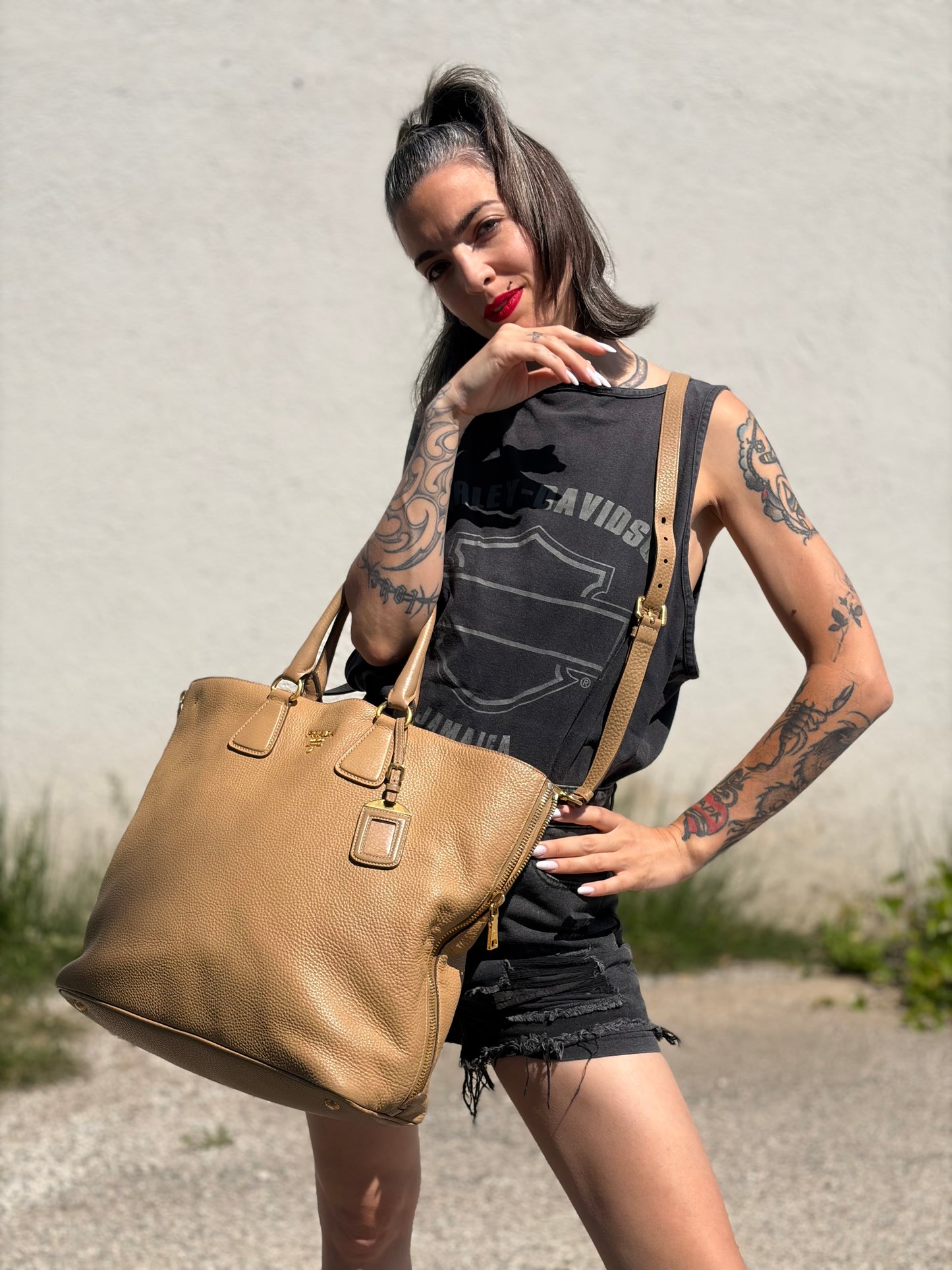 Borsa Prada argilla