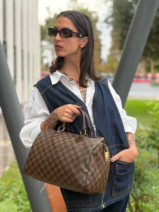 Speedy 30 Damier Ébène Louis Vuitton