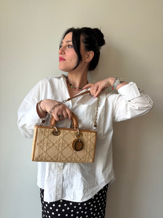 Borsa Dior Lady D-Joy Rafia