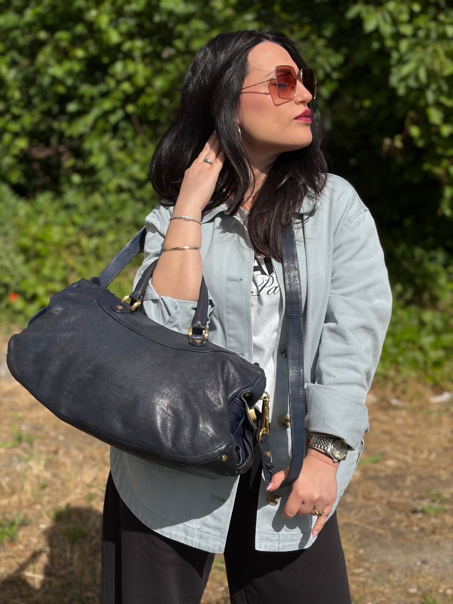 Satchel Borbonese blu