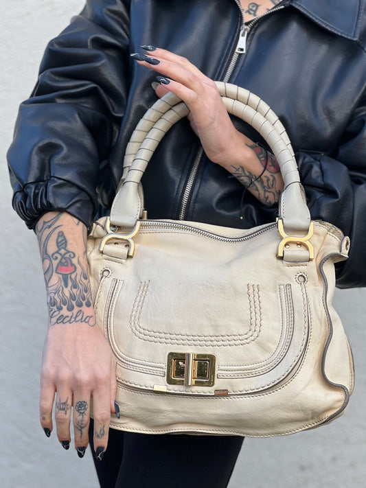 Borsa Chloé Marcié beige