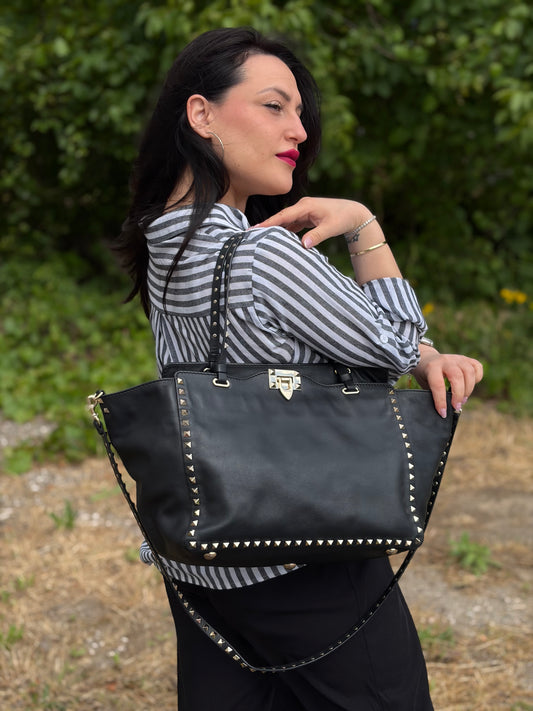 Borsa Rockstud Valentino Garavani nera