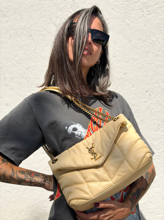Borsa Loulou Puffer Small Saint Laurent
