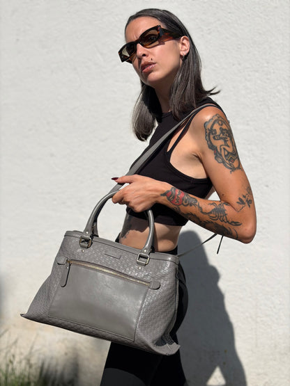 Satchel Gucci Microguccissima grigia