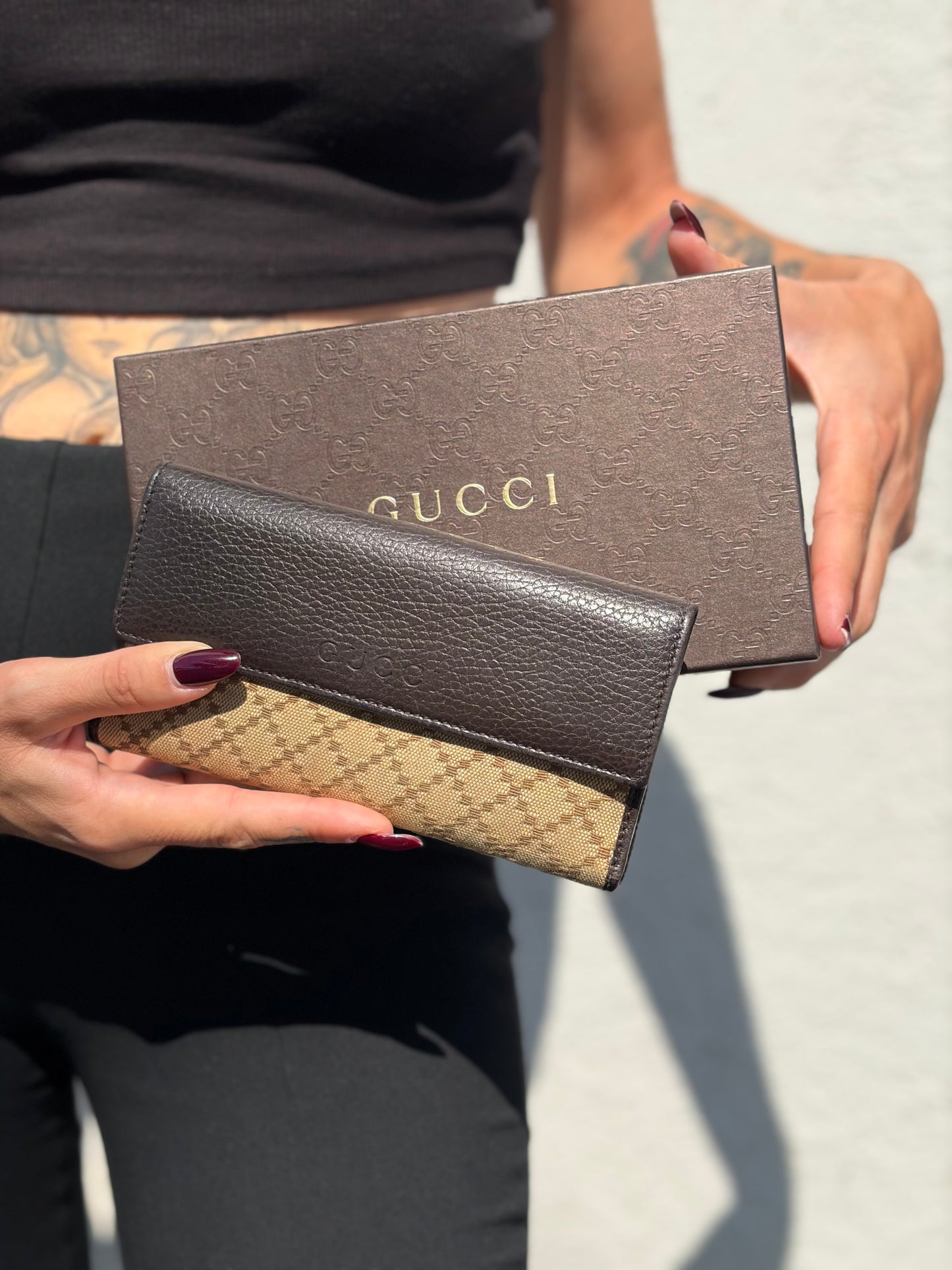 Portafoglio Gucci marrone