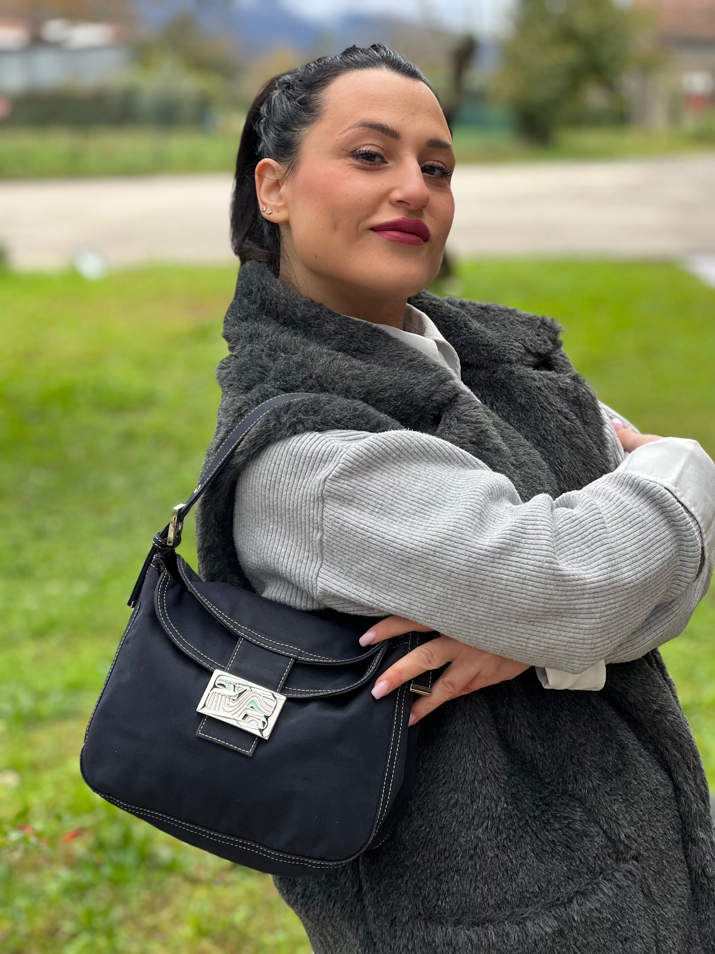 Fendi Mamma Baguette Marble