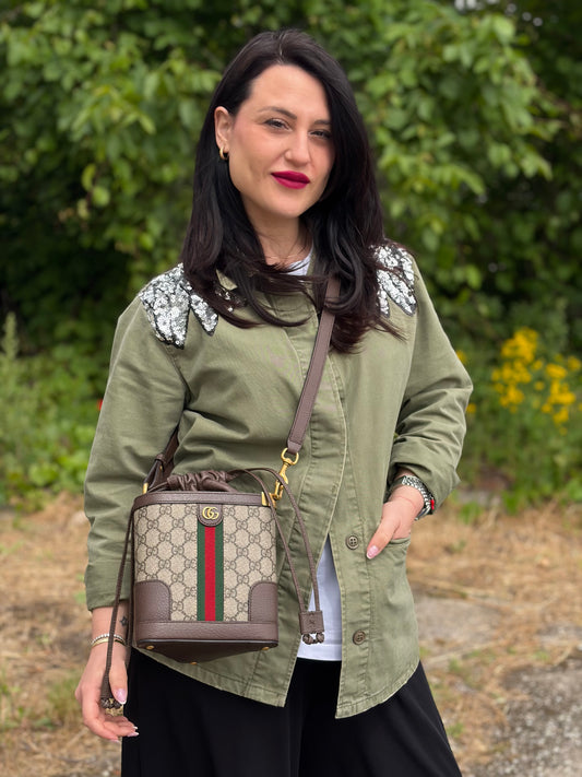 Secchiello Gucci mini triangular Ophidia