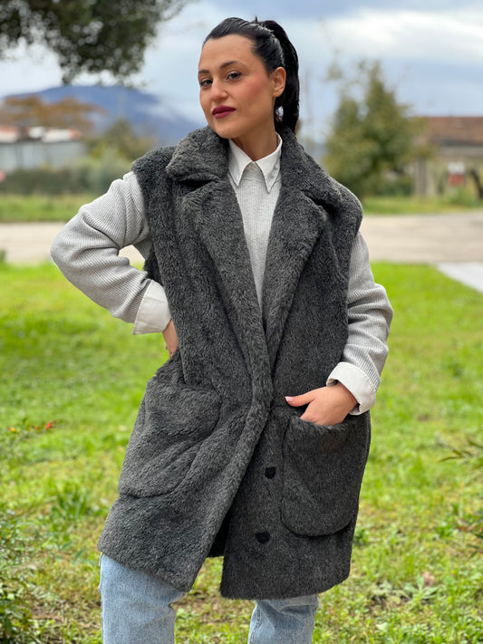 Smanicato ecopelliccia MSGM tg 40