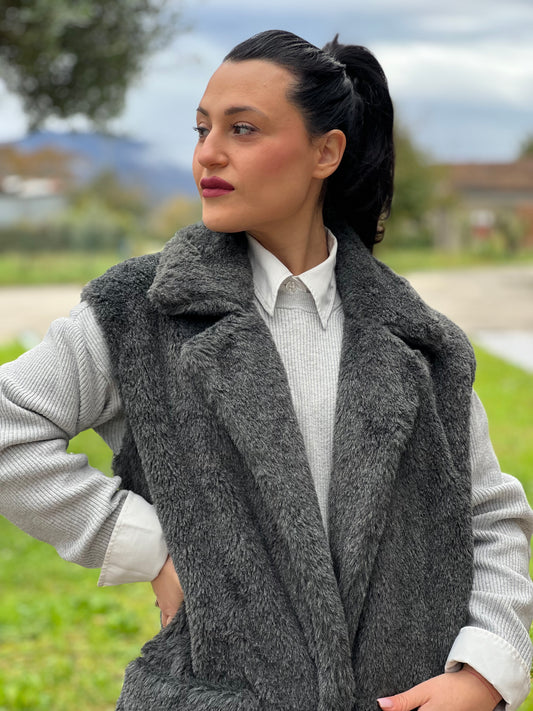 Smanicato ecopelliccia MSGM tg 40