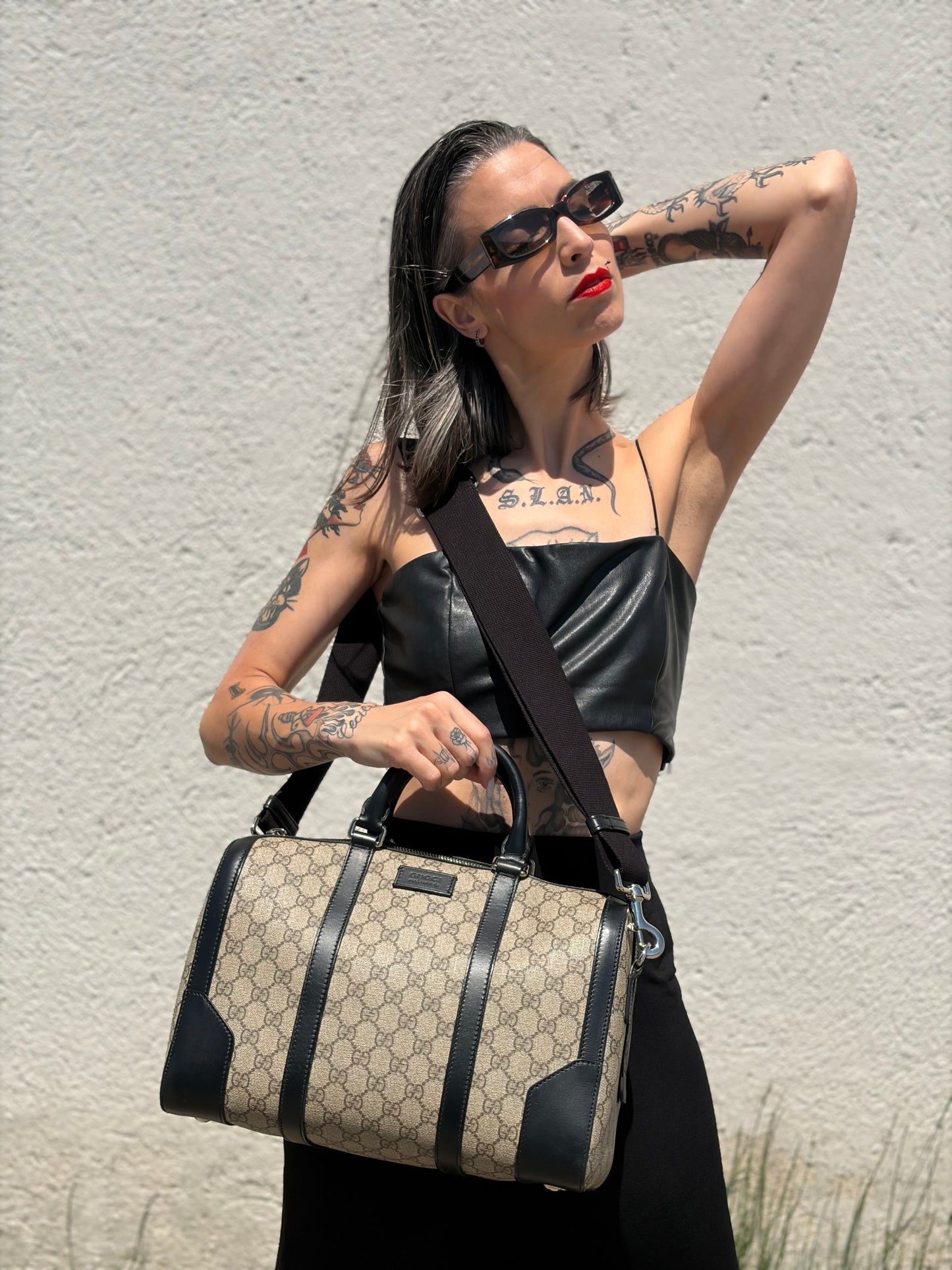 Borsa Gucci Duffle GG supreme