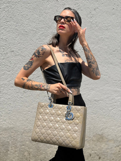 Lady Dior Large beige