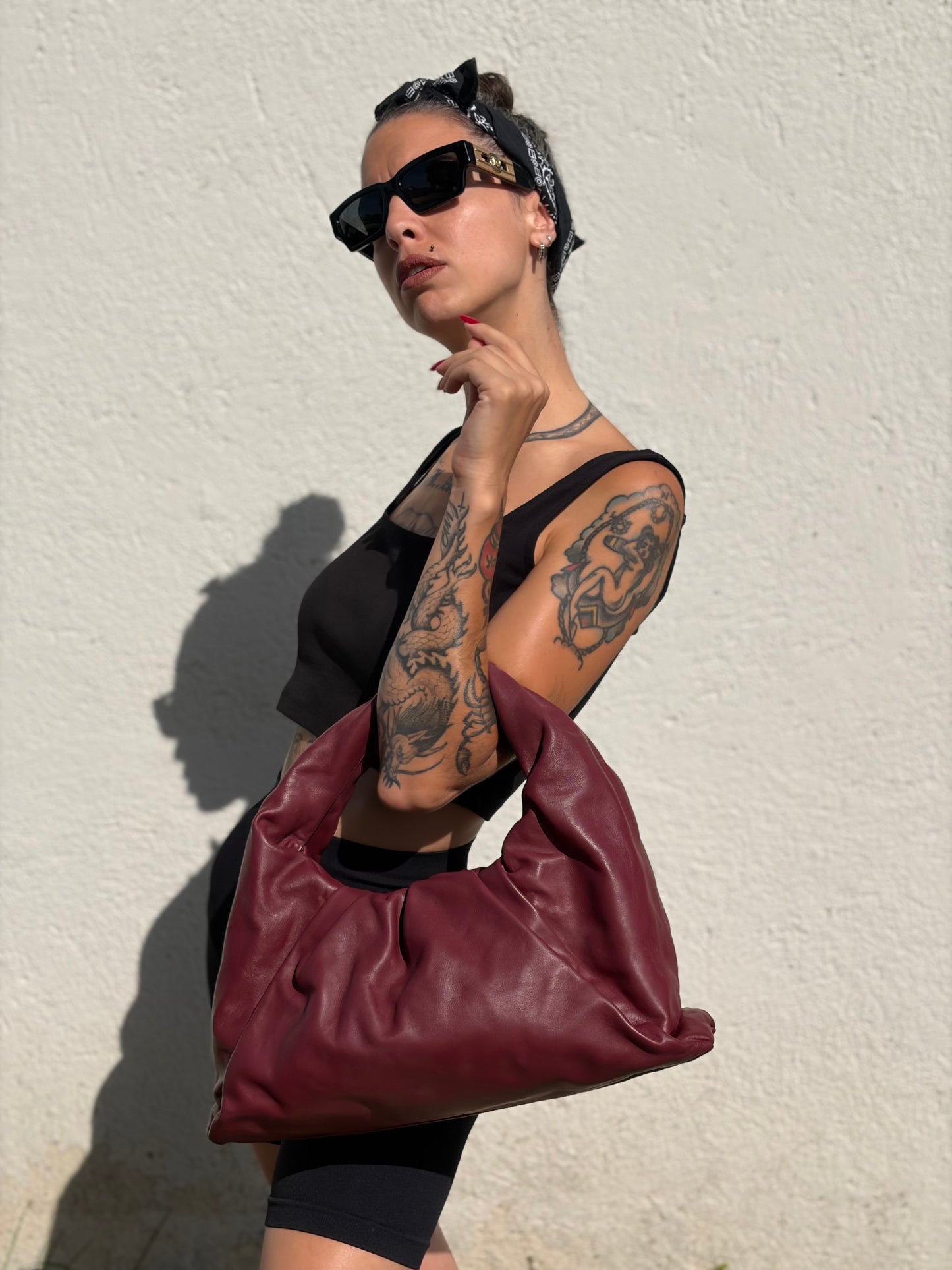 Hobo Bottega Veneta bordeaux