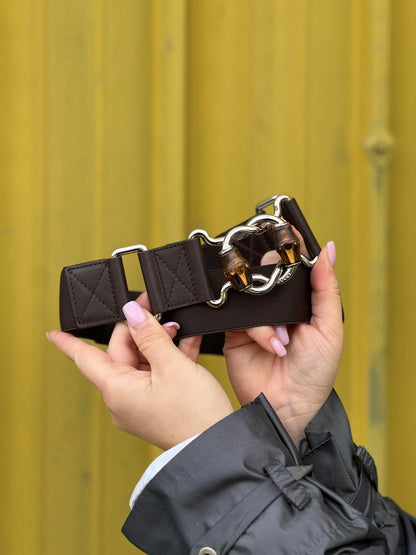 Cintura Gucci bamboo elastica Tg 42