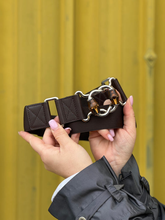 Cintura Gucci bamboo elastica Tg 42