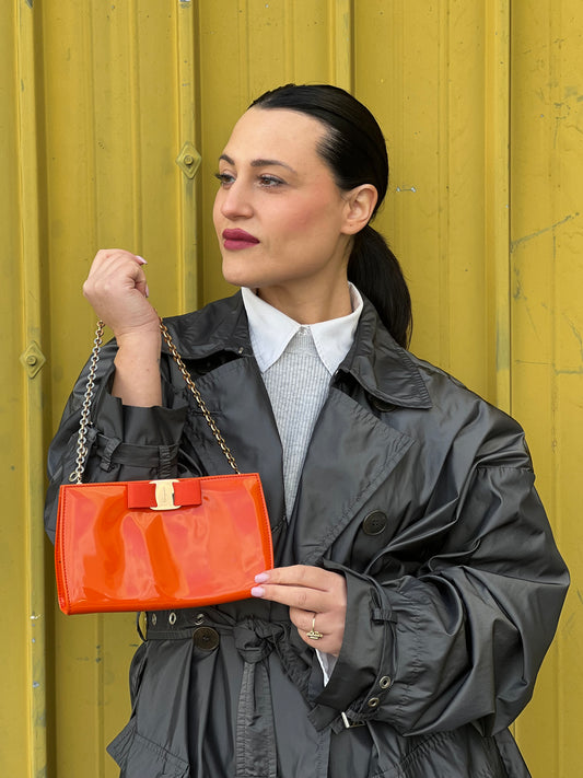 Pochette Ferragamo vernis