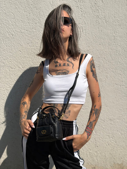 Secchiello Mini Dior Caro nero