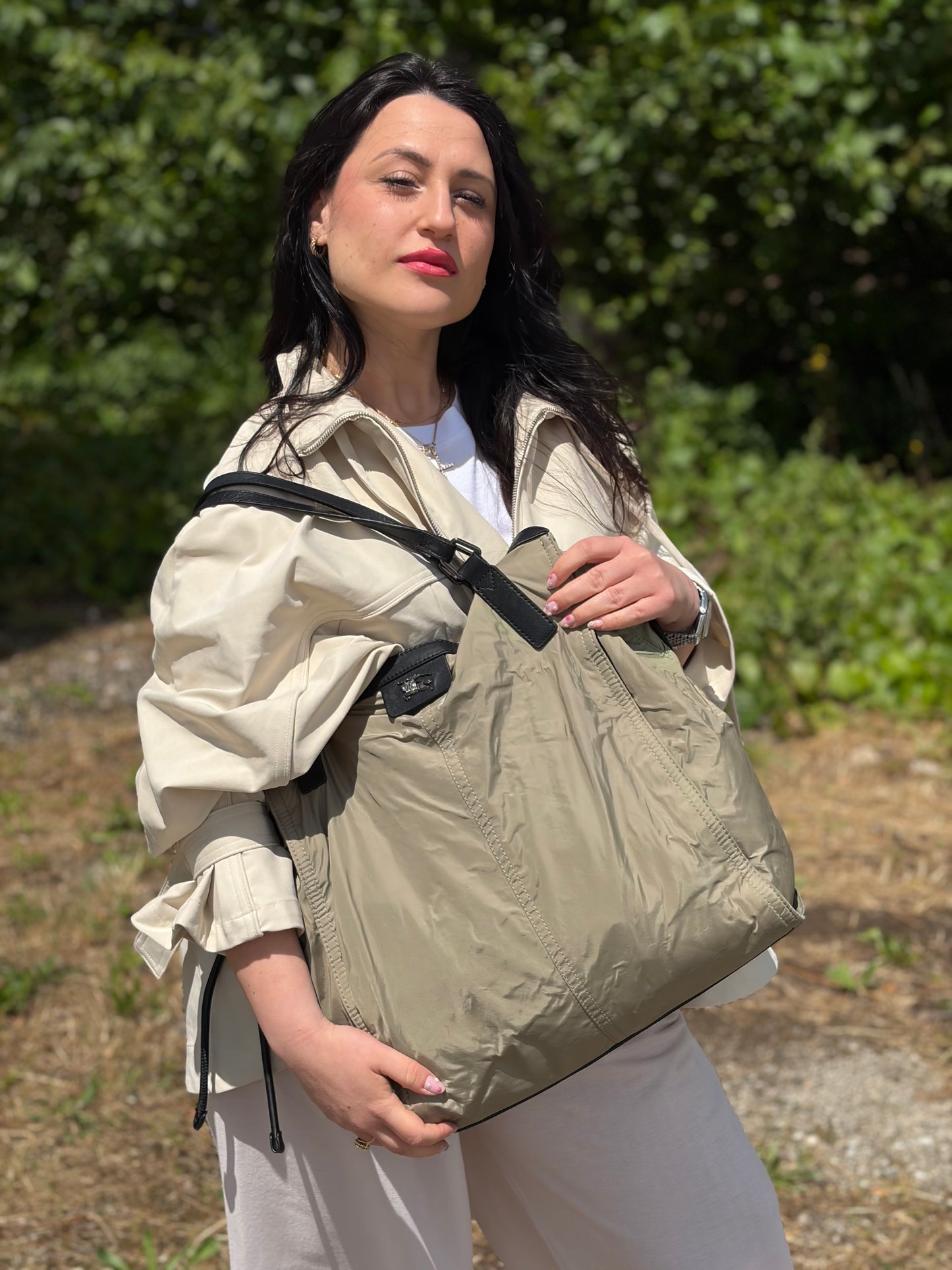Borsa Tote Burberry sabbia