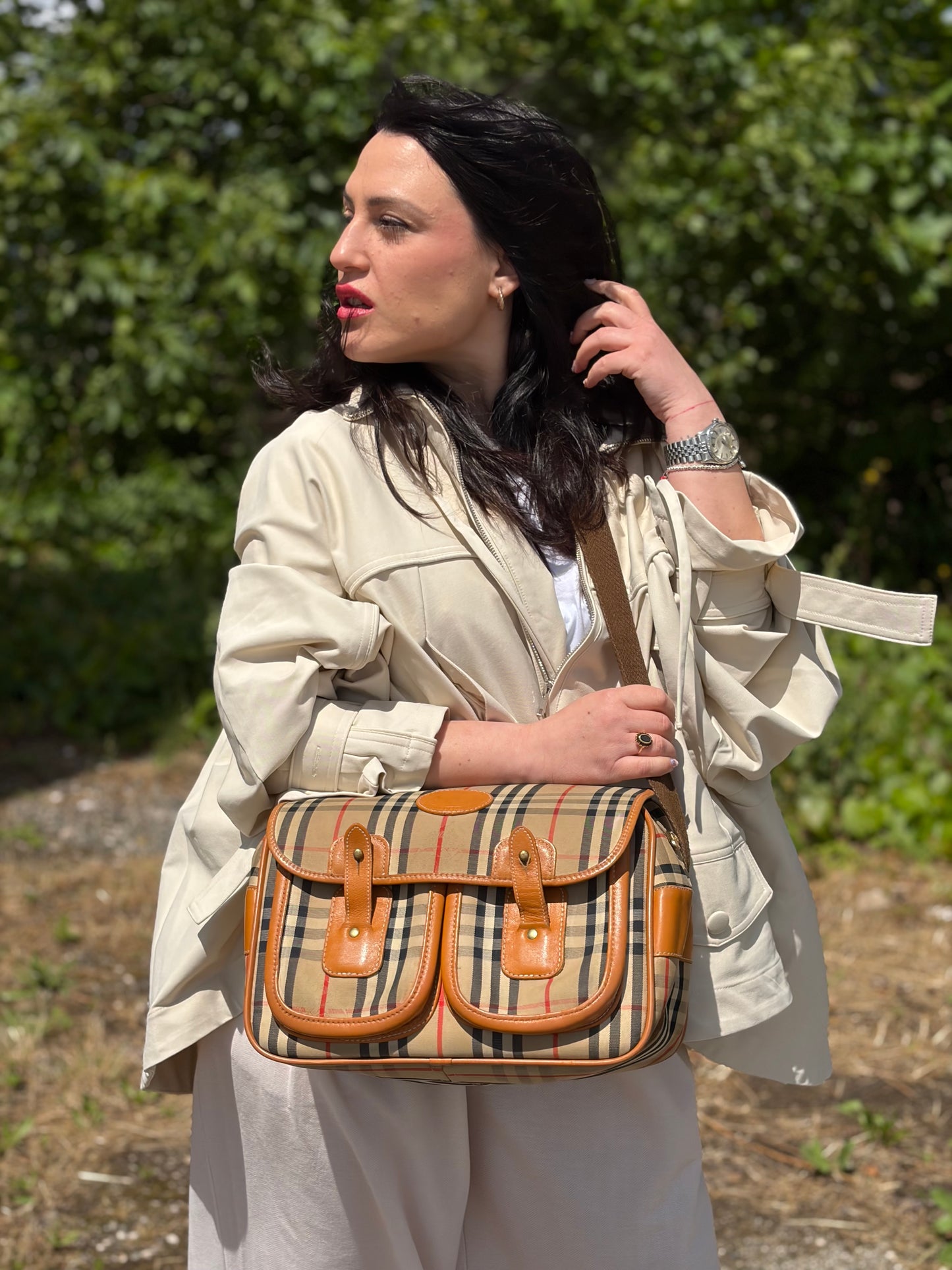 Cartella Burberrys tartan beige