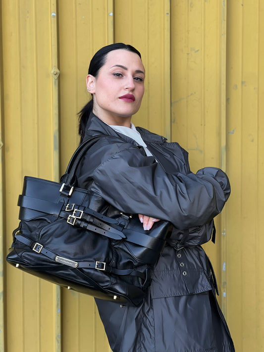 Borsa Burberry in pelle nera