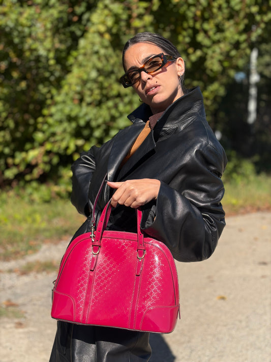 Borsa Satchel Gucci Microguccissima