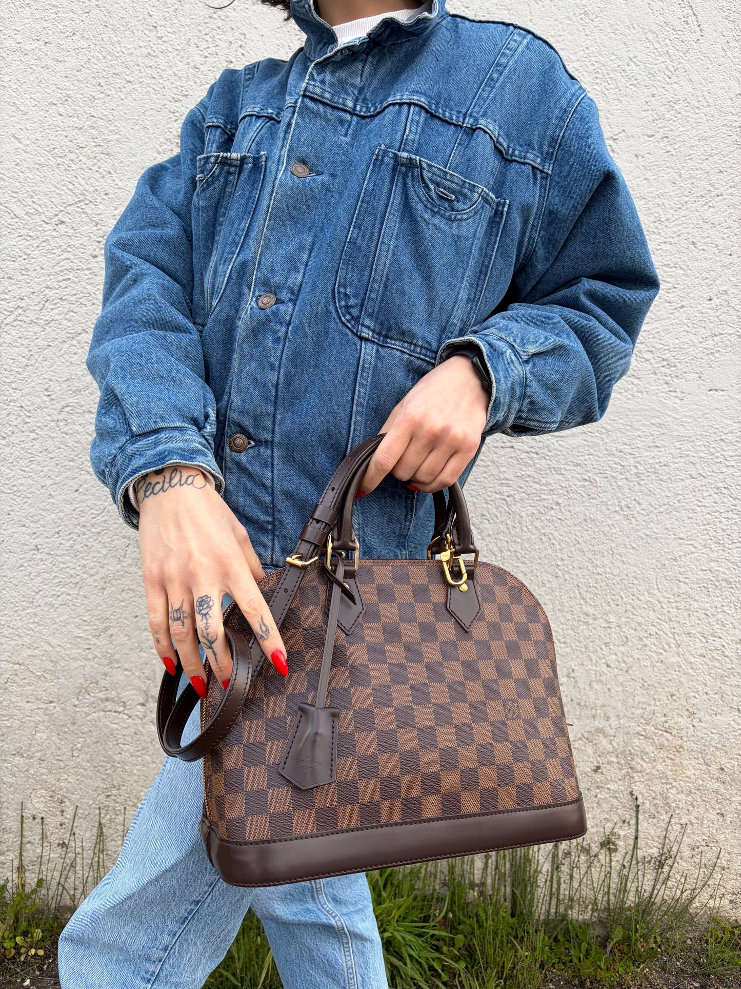 Borsa Alma PM Damier Ébène Louis Vuitton