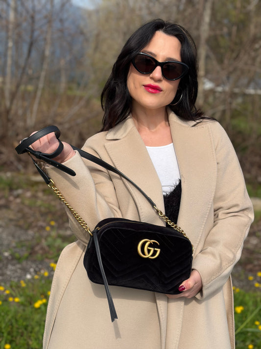 Borsa Gucci Marmont velvet misura piccola