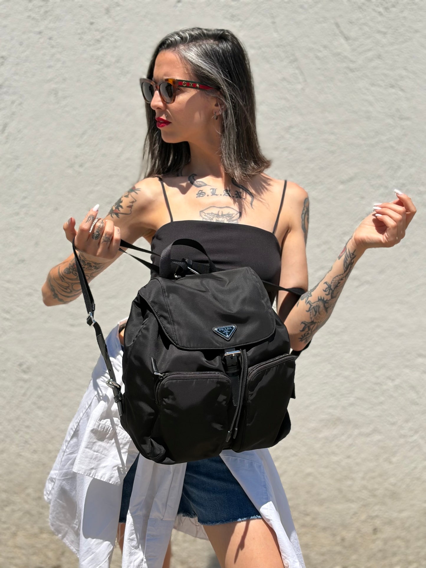 Zaino Prada nylon nero