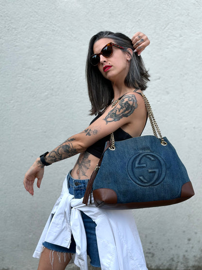 Borsa Gucci Soho denim