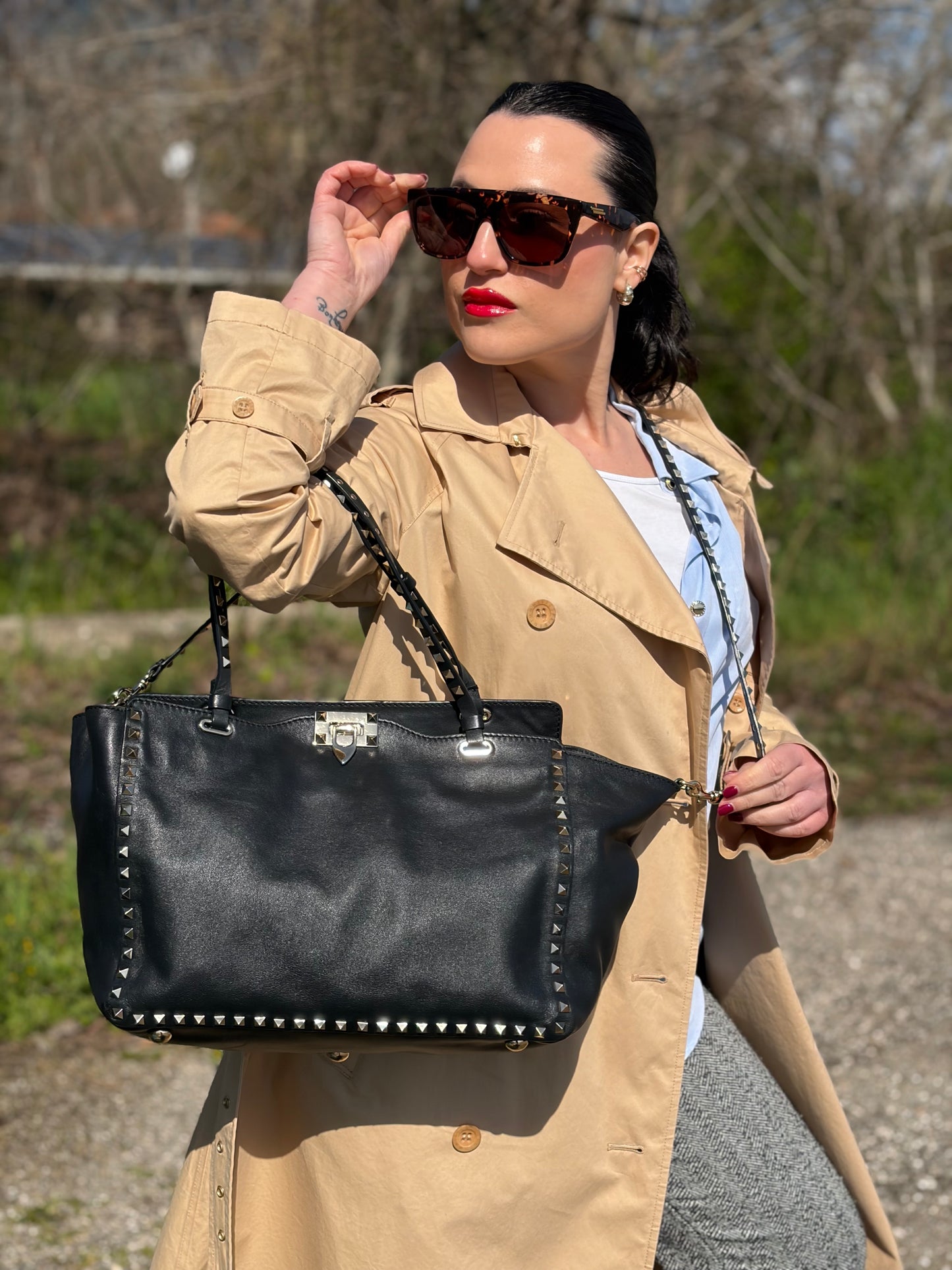 Borsa Rockstud Valentino Garavani nera