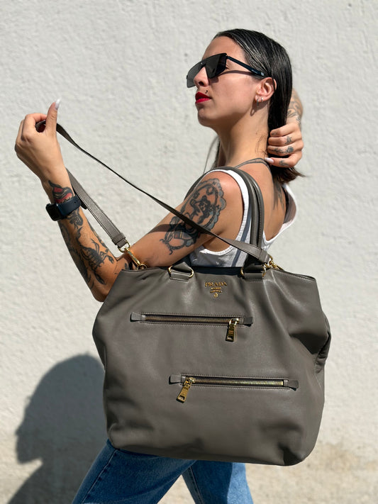 Tote Prada tortora