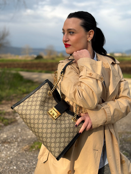 Borsa Gucci Padlock GG nera