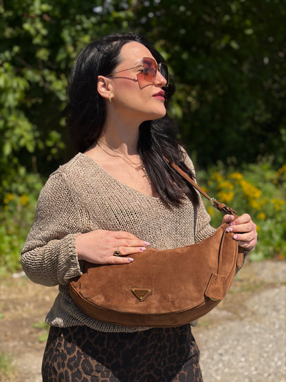 Demi-Lune Prada marrone
