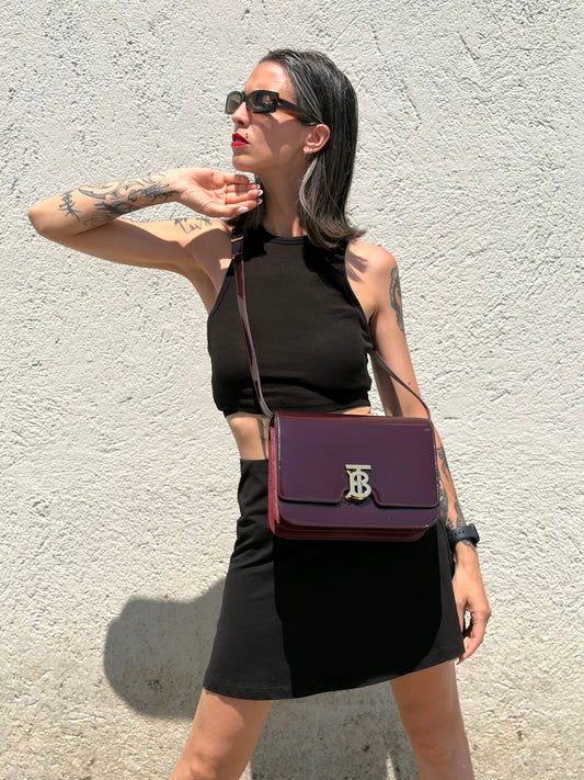 Tracolla Burberry vernis TB
